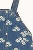 KIDS Tinycottons Blossoms Denim Short Dungaree - Thumbnail 3