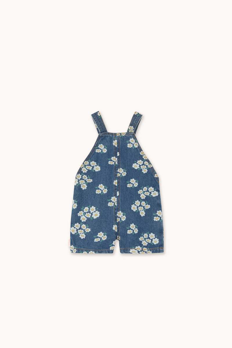 KIDS Tinycottons Blossoms Denim Short Dungaree