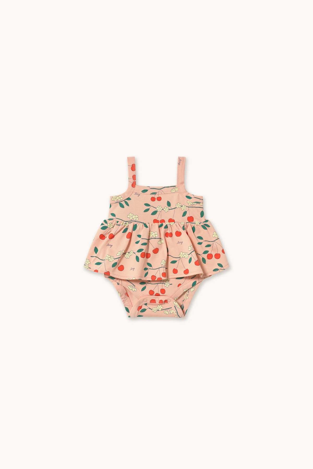 KIDS Tinycottons Cherry Trees Romper - Image 1 of 3