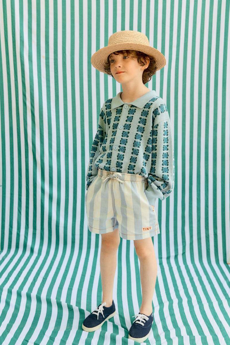 KIDS Tinycottons Stripes Twill Shorts