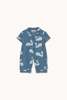 KIDS Tinycottons Swans Denim Jumpsuit - Thumbnail 1