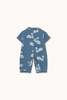 KIDS Tinycottons Swans Denim Jumpsuit - Thumbnail 3