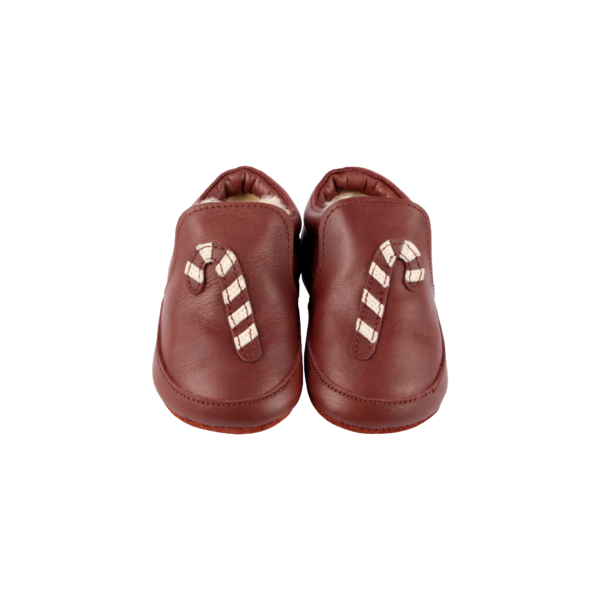 KIDS Donsje Ino Candy Cane Baby Shoes - Burgundy Classic Leather KIDS Donsje Ino Candy Cane Baby Shoes - Burgundy Classic Leather