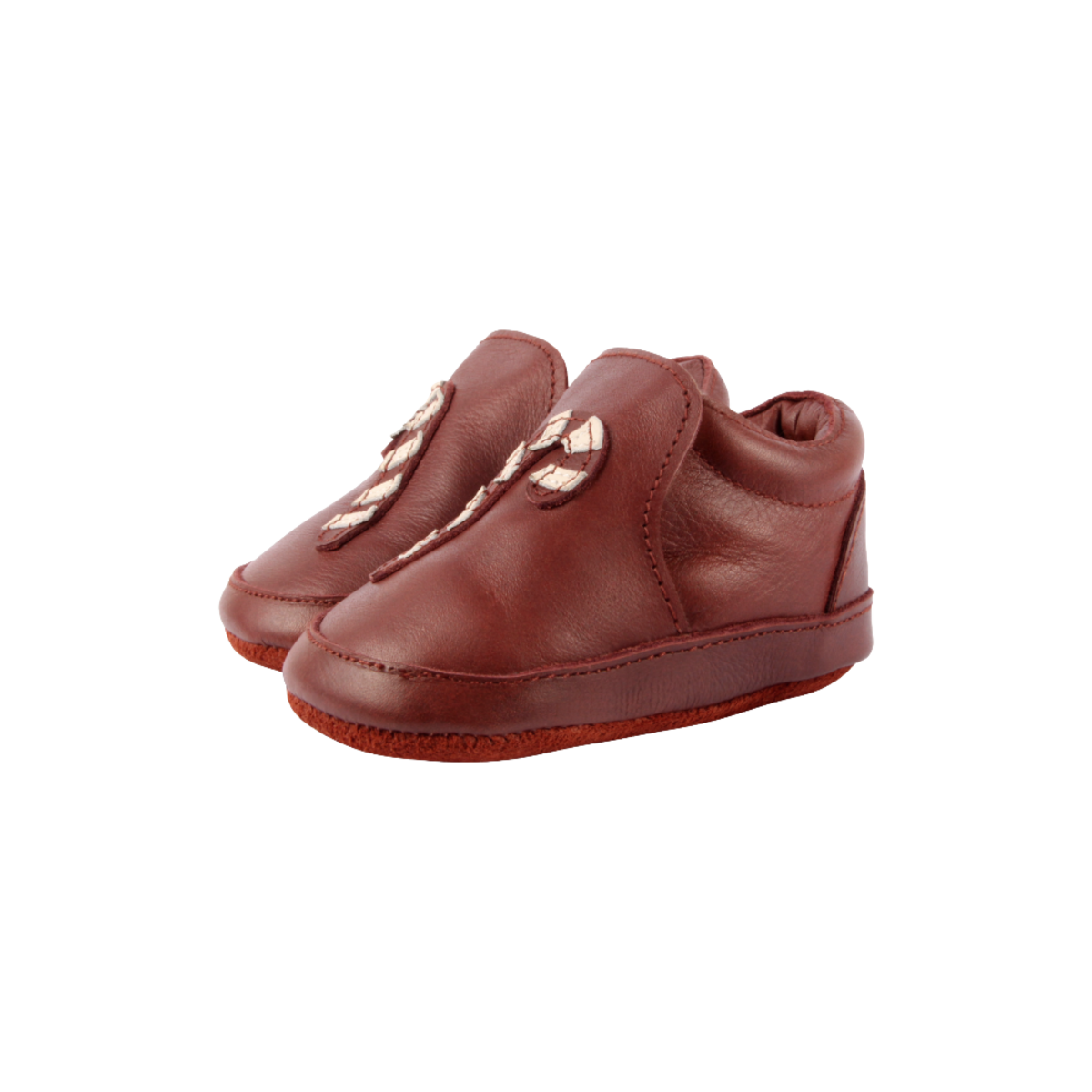 KIDS Donsje Ino Candy Cane Baby Shoes - Burgundy Classic Leather - Image 2 of 5