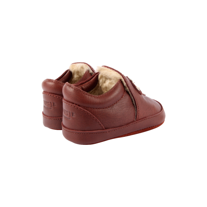 KIDS Donsje Ino Candy Cane Baby Shoes - Burgundy Classic Leather