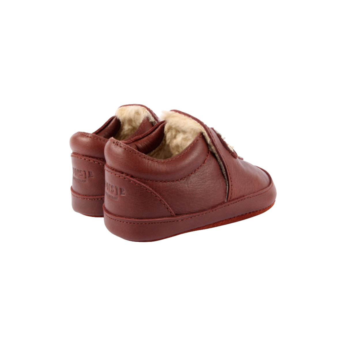 KIDS Donsje Ino Candy Cane Baby Shoes - Burgundy Classic Leather - Image 3 of 5