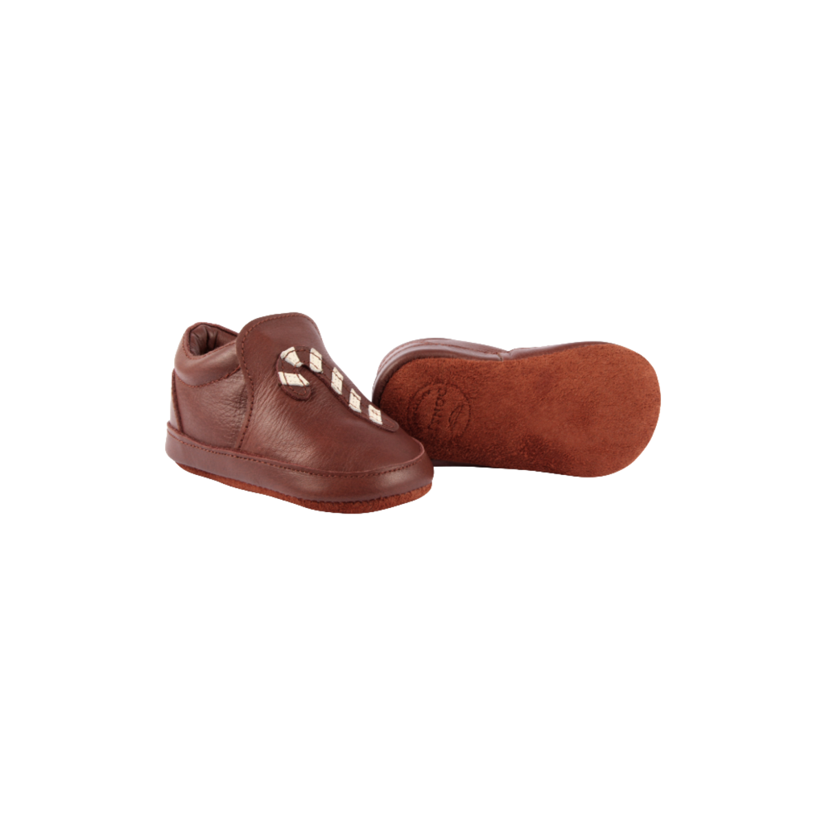 KIDS Donsje Ino Candy Cane Baby Shoes - Burgundy Classic Leather - Image 4 of 5