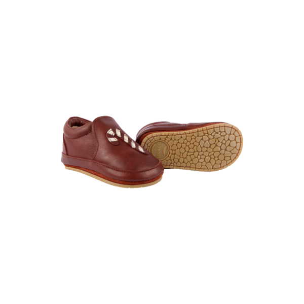 KIDS Donsje Ino Candy Cane Baby Shoes - Burgundy Classic Leather