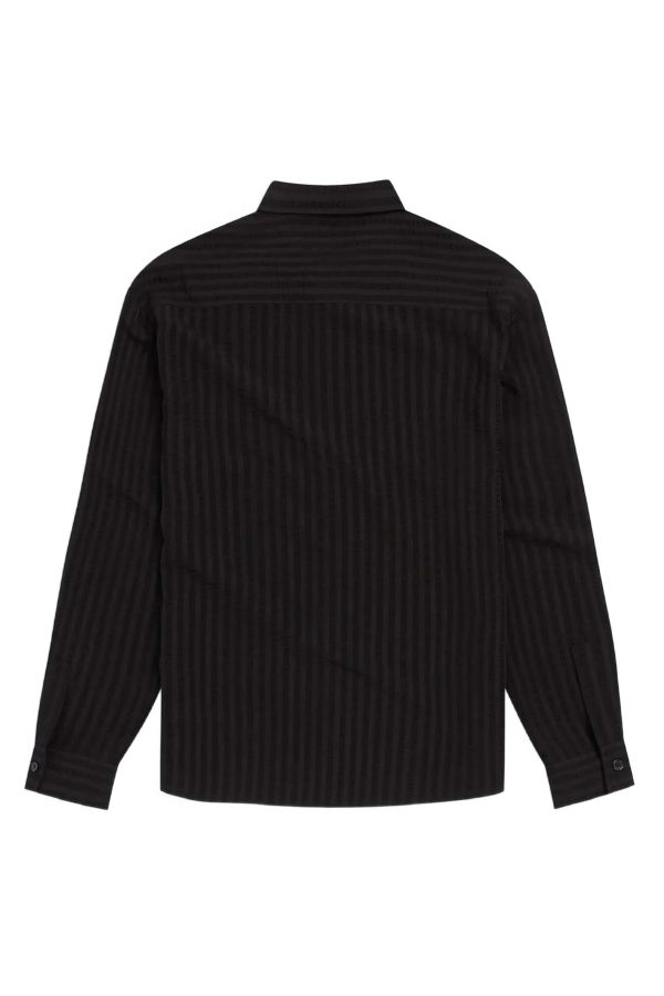 KROST Jordan Striped Wrinkle Shirt - Black