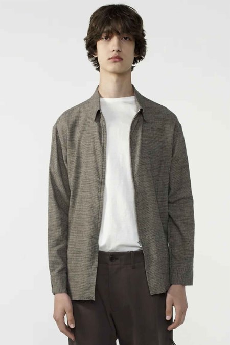 POST ARCHIVE FACTION (PAF) Boucle Zip Shirt | Garmentory