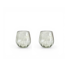 Villa Lua Home Handblown Oval Fluted Glass Set of 2 - Thumbnail 1