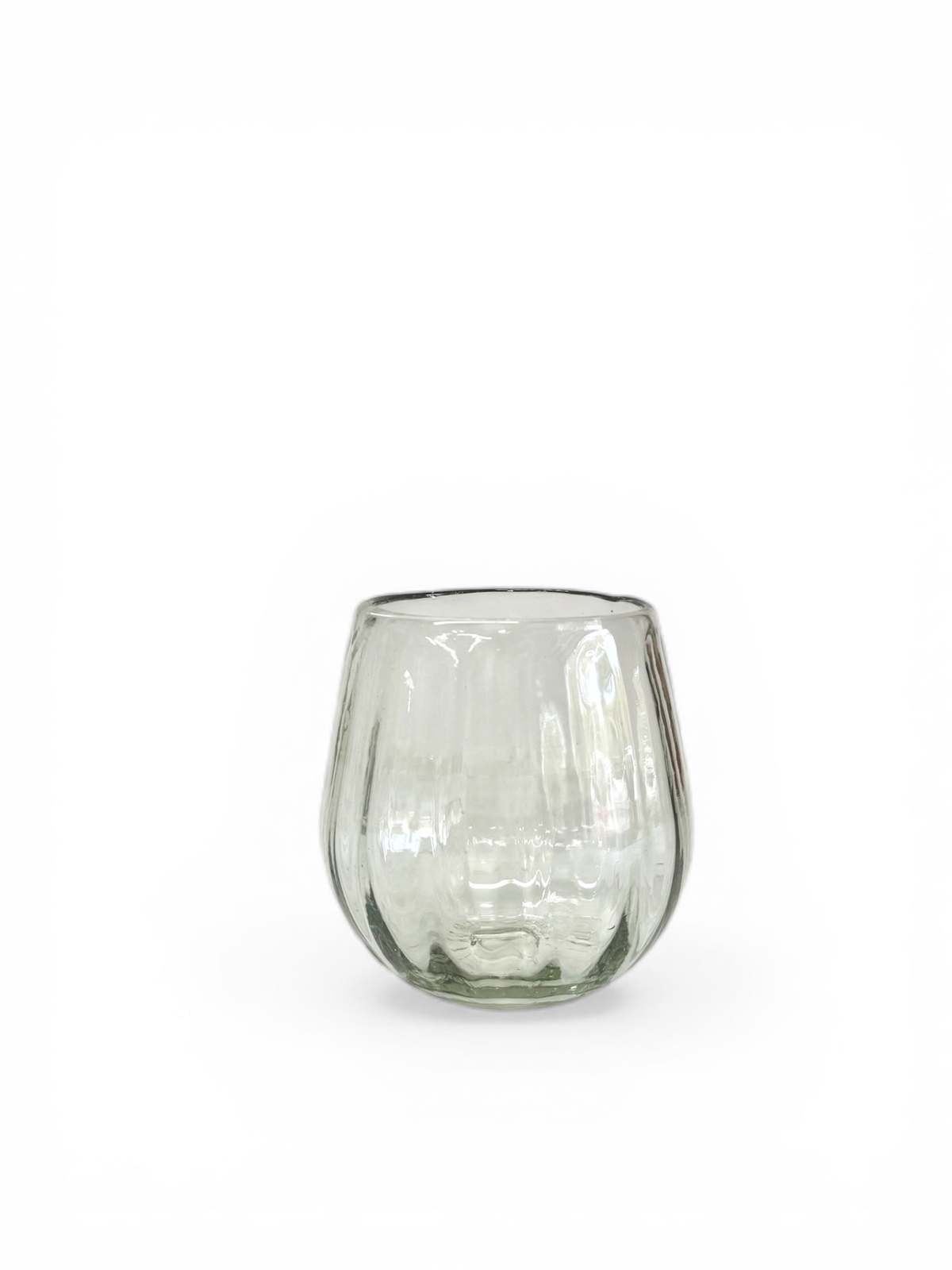 Villa Lua Home Handblown Oval Fluted Glass Set of 2 - Image 4 of 6