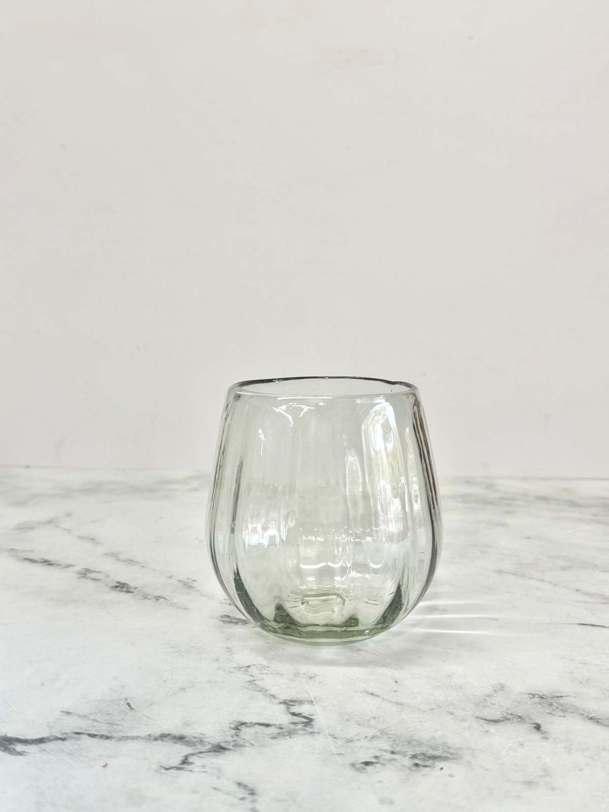Villa Lua Home Handblown Oval Fluted Glass Set of 2 - Image 5 of 6