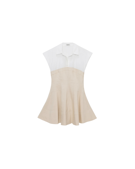 Jonathan Simkhai Holloway Short Sleeve Mini Dress - White | Garmentory