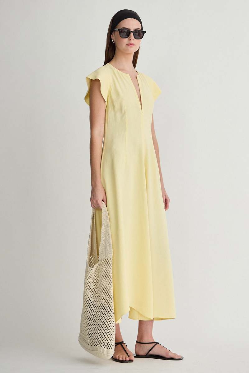 Apiece Apart Gisa Zip Dress - Double Cream