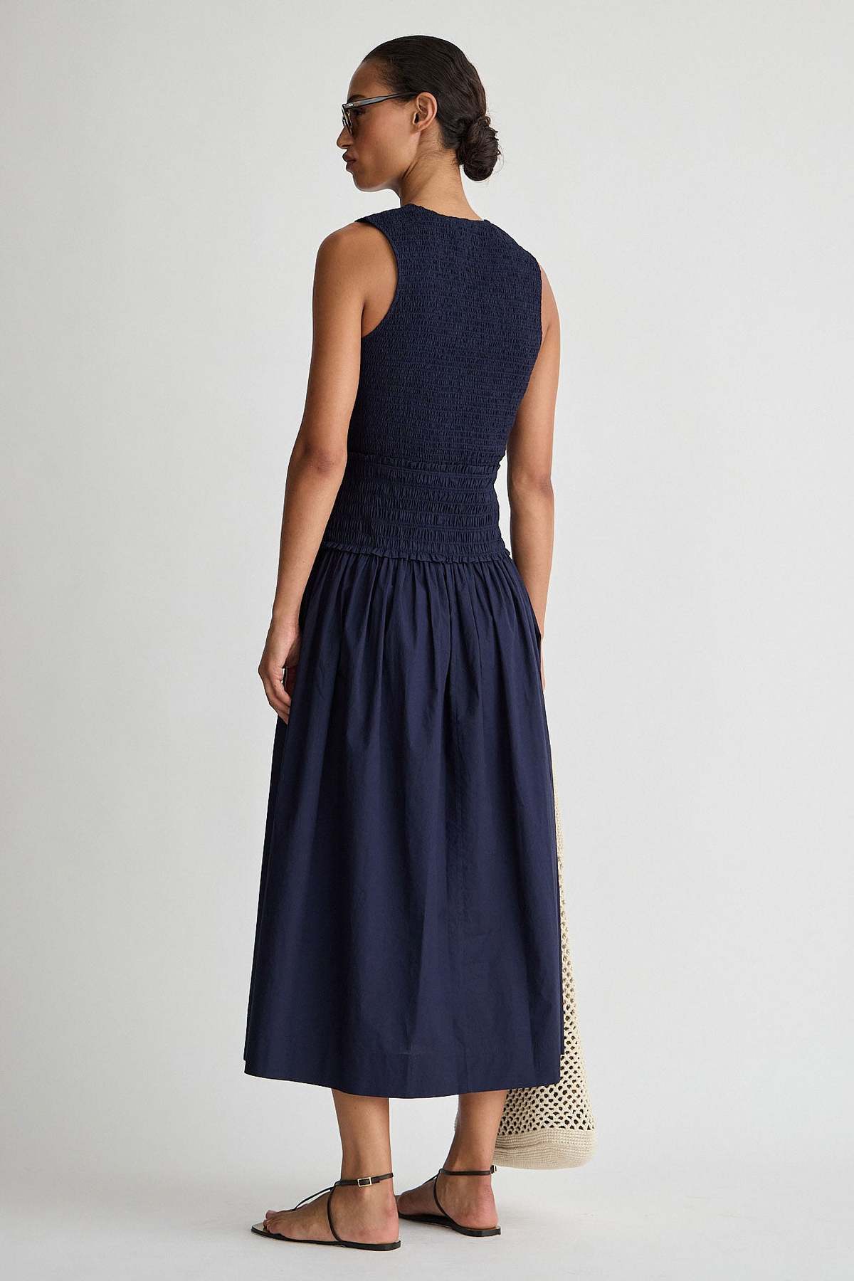 Apiece Apart Siempre Tank Maxi Dress - Midnight - Image 3 of 4
