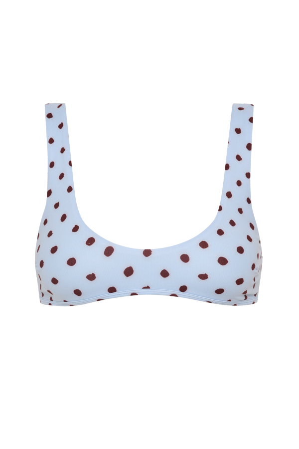 F E L L A . Alfie Top - Blue Polka Fudge