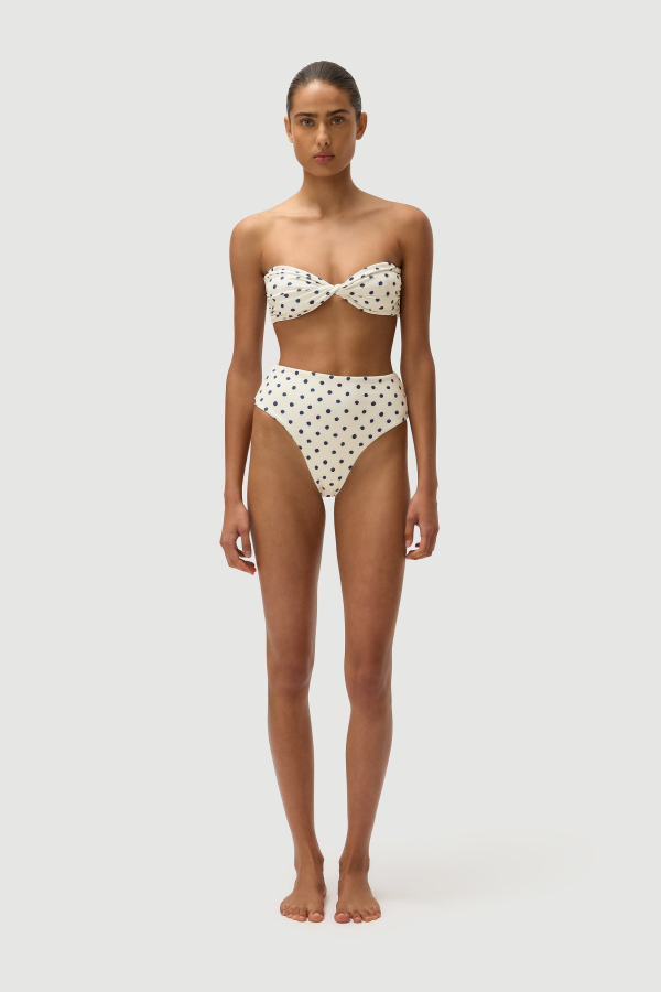 F E L L A. Bernie Top - Cream Polka Navy