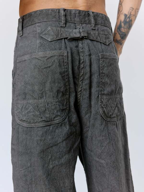Taiga Takahashi LOT.222 Sumi Linen Cotton Painter Pants With