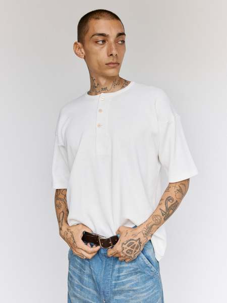 Taiga Takahashi Lot.618 Side Henley Neck Shirt | Garmentory