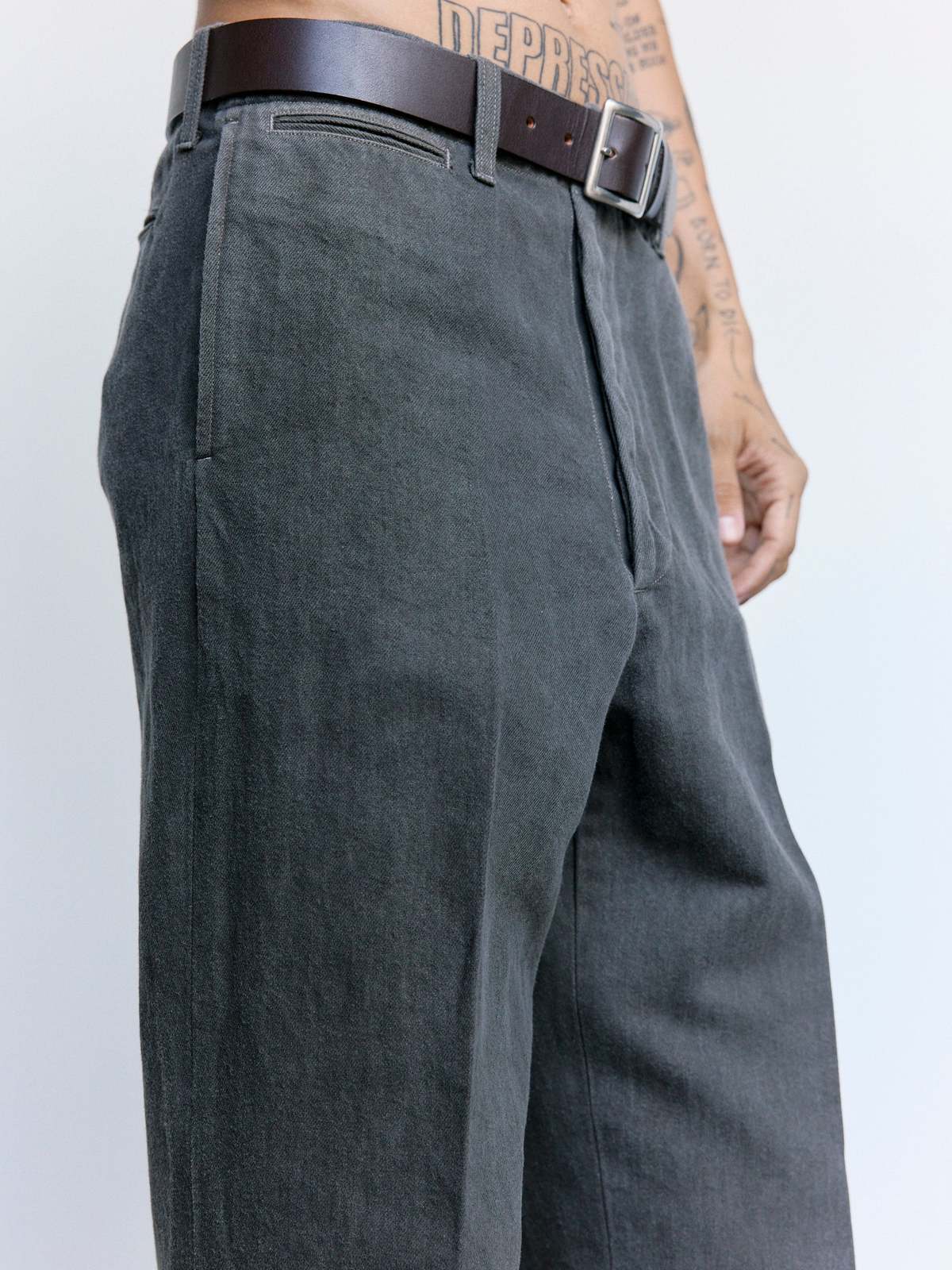 Taiga Takahashi LOT.221 Sumi Cotton Field Trousers - Image 4 of 8