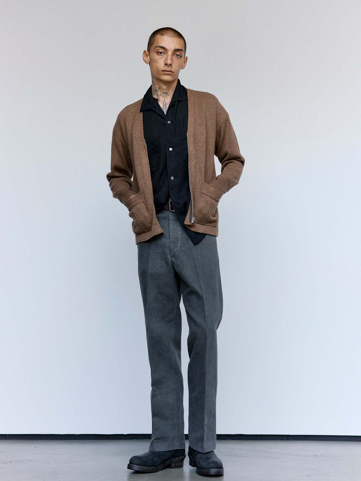 Taiga Takahashi LOT.221 Sumi Cotton Field Trousers - Image 6 of 8