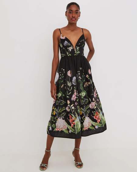 Cara Cara Alba Midi Dress - Nectar Black | Garmentory
