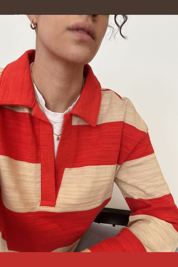 Velvet Heart Sailor Rugby Polo Top