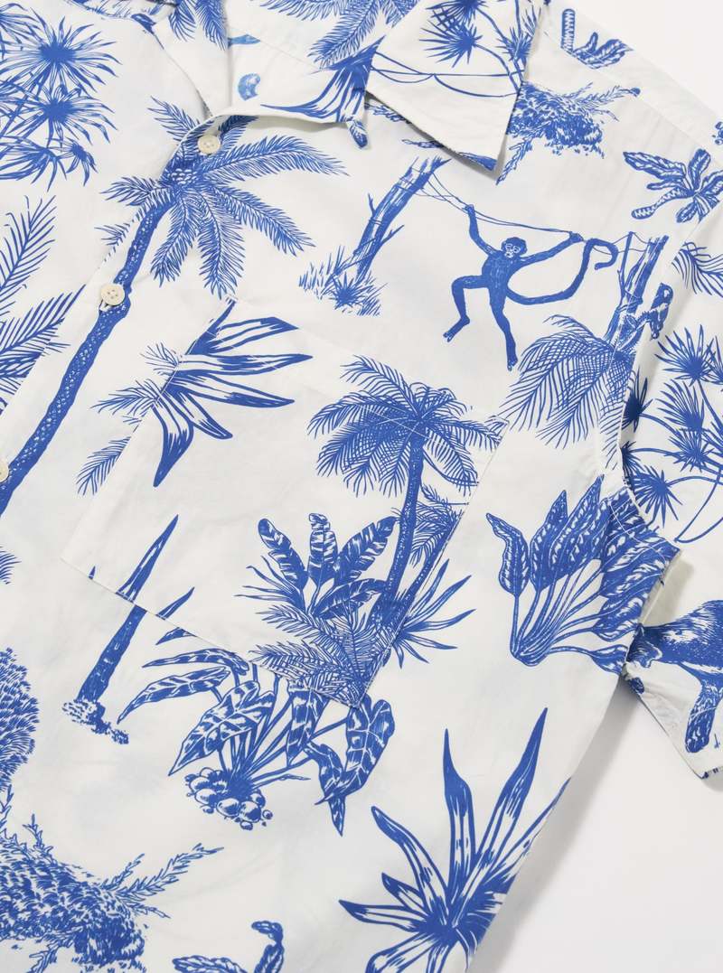 Universal Works Jungle Toile Poplin Camp Shirt