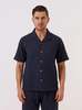 Universal Works Dot Waffle Road Shirt - Navy - Thumbnail 1