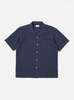 Universal Works Dot Waffle Road Shirt - Navy - Thumbnail 2
