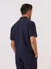 Universal Works Dot Waffle Road Shirt - Navy - Thumbnail 3