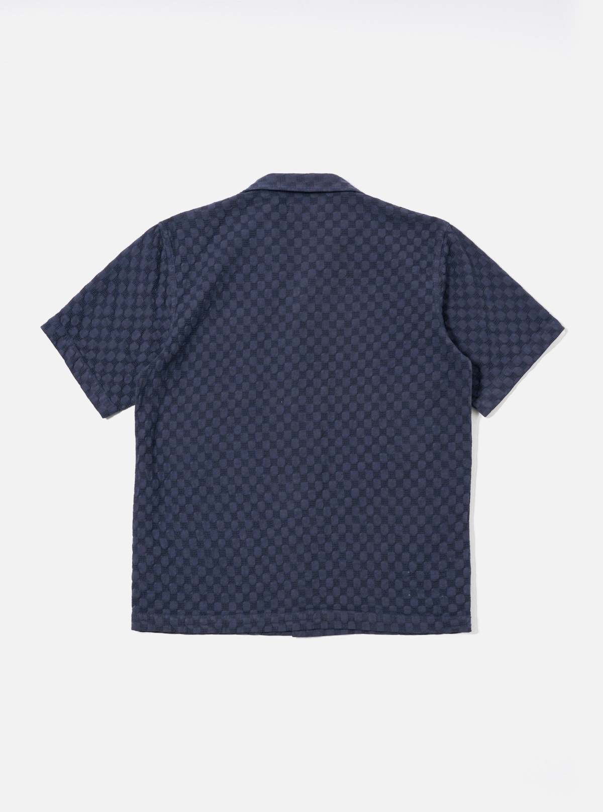 Universal Works Dot Waffle Road Shirt - Navy - Image 5 of 8