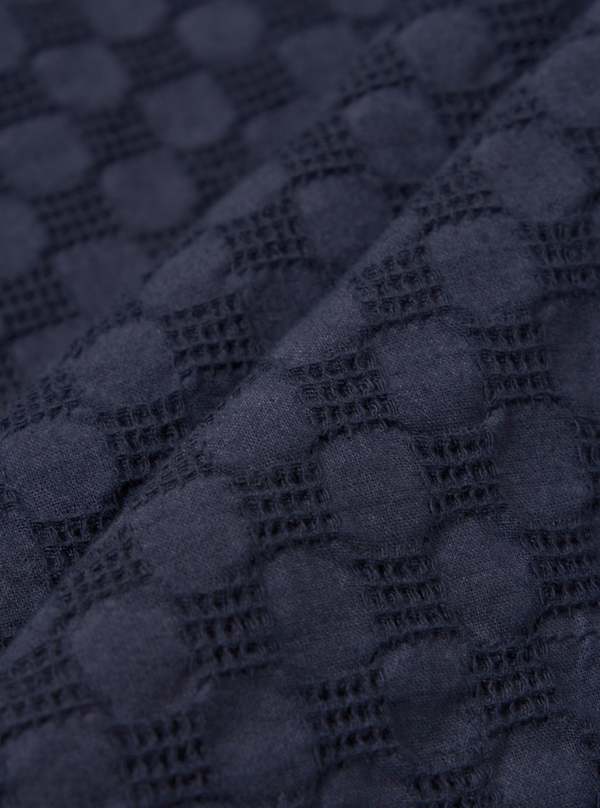 Universal Works Dot Waffle Road Shirt - Navy