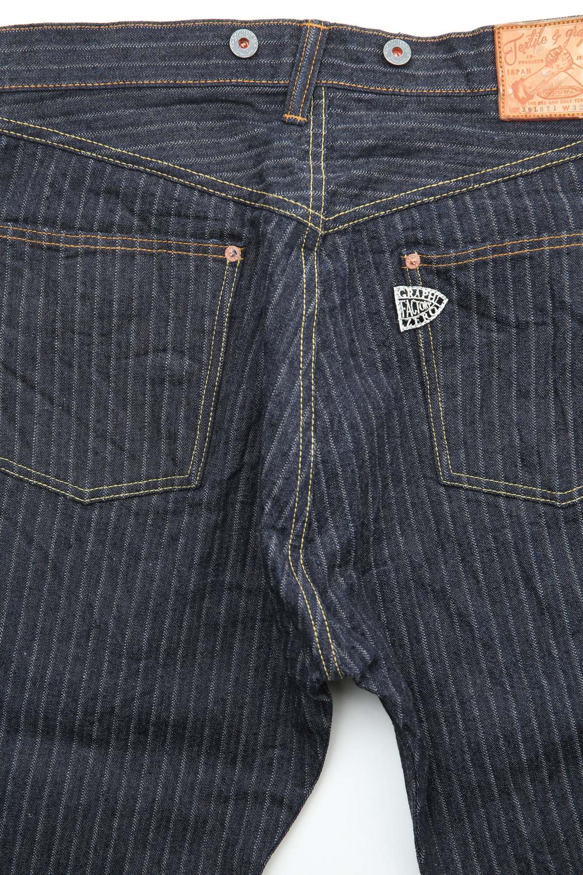 GRAPH ZERO 16oz Loose Straight Pant Needle Pull HB. ST (One Wash) - Image 8 of 17