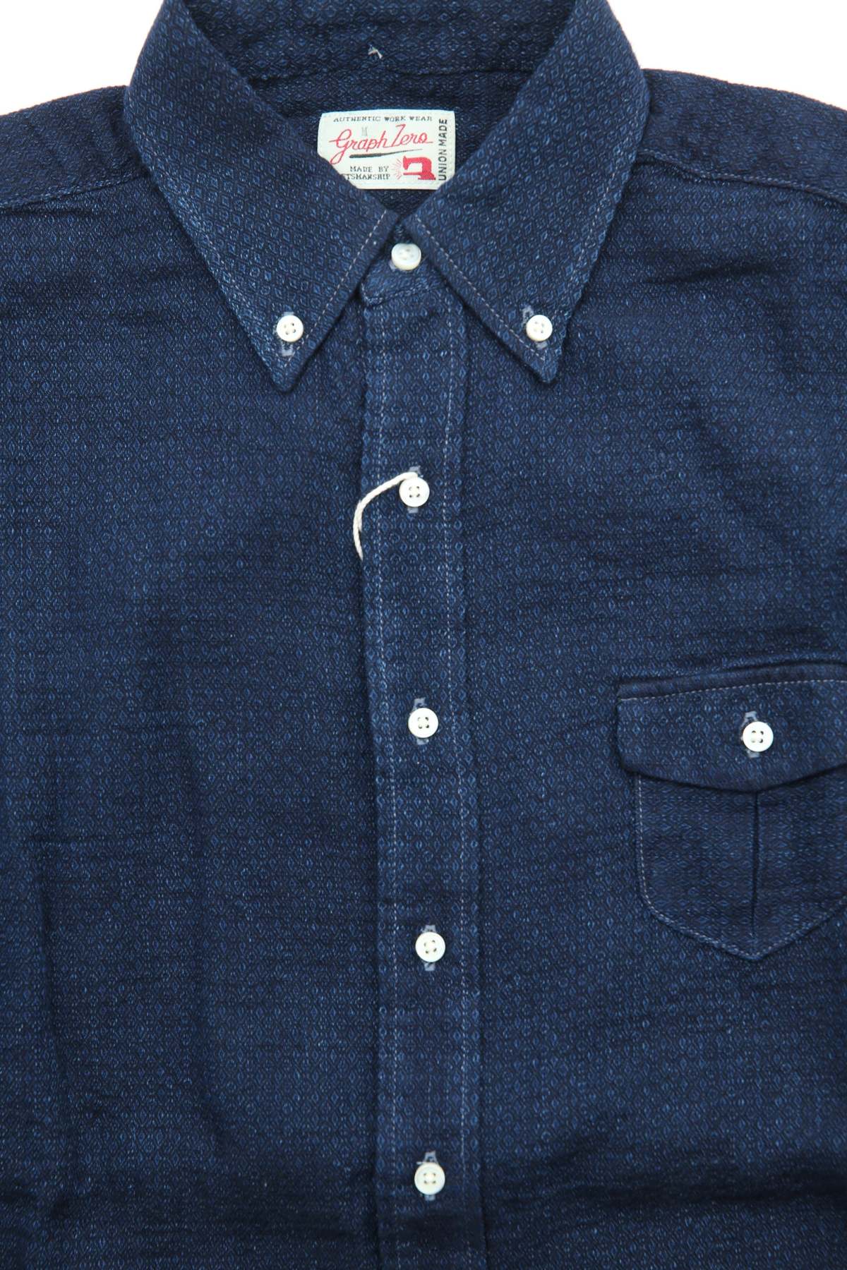 GRAPH ZERO Standard Button-Down L/S Shirt - Indigo - Image 2 of 11