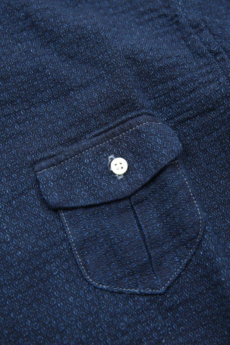 GRAPH ZERO Standard Button-Down L/S Shirt - Indigo