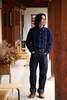 GRAPH ZERO Standard Button-Down L/S Shirt - Indigo - Thumbnail 10