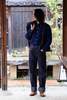 GRAPH ZERO Standard Button-Down L/S Shirt - Indigo - Thumbnail 11