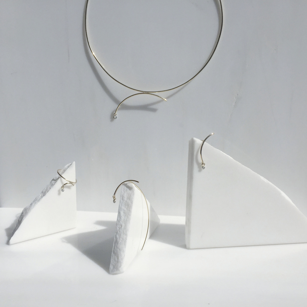 Tara 4779 Arc Stabile Earrings - Diamond - Image 4 of 4