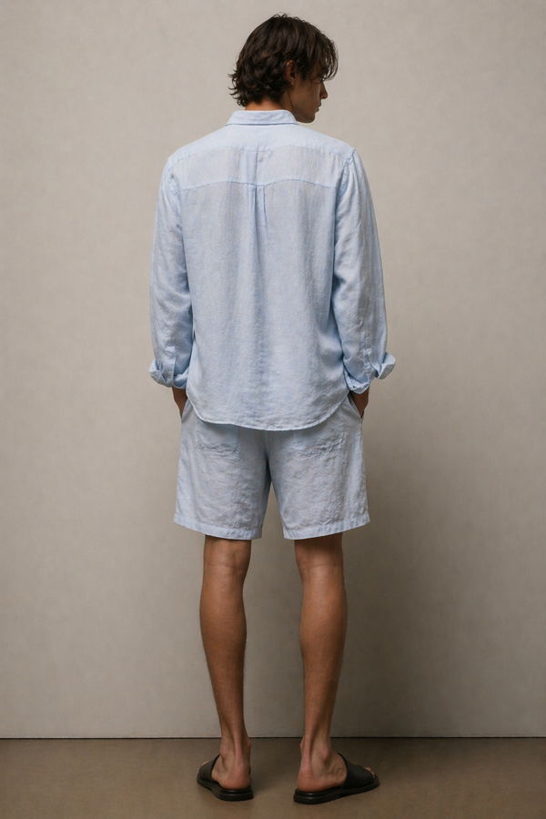 James Perse Lightweight Linen Shirt - Memory Pigment