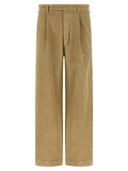Auralee SUPER FINE WOOL COTTON TWILL SLACKS - LIGHT BEIGE | Garmentory