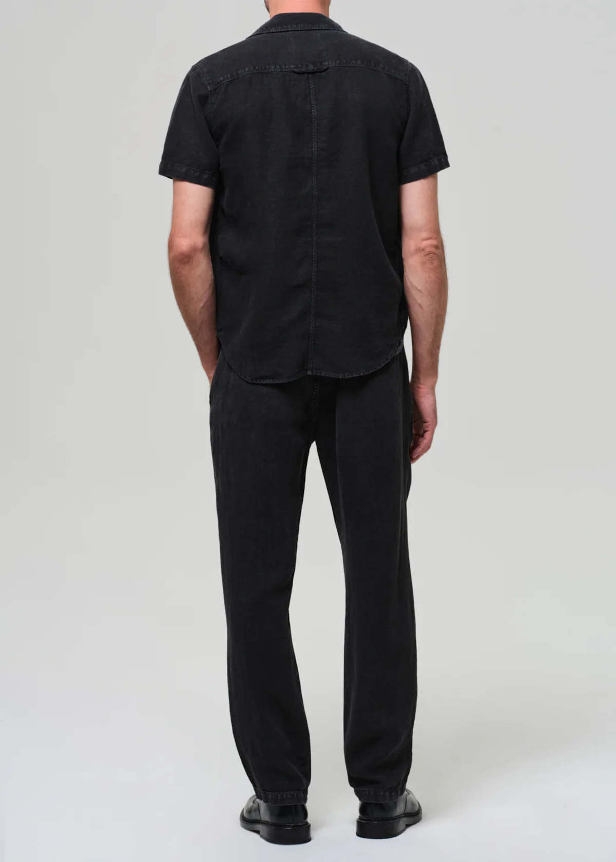 Citizens of Humanity Drawstring Deck Linen Pants - Washed Black