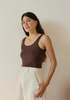 First Rite Crop Pointelle Scoop Tank - Thumbnail 1