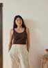 First Rite Crop Pointelle Scoop Tank - Thumbnail 2