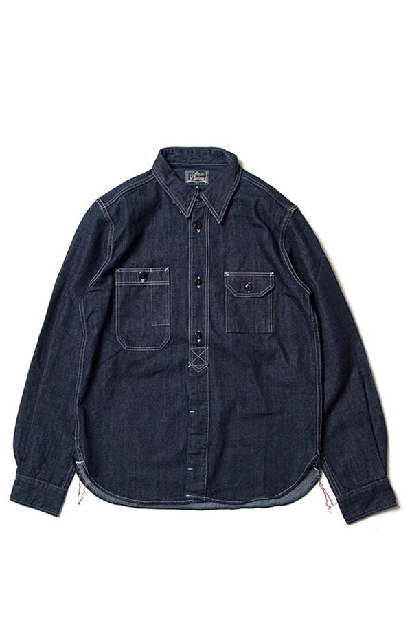 Studio D'Artisan [5333B] Selvedge Chambray Work Shirt - One Wash