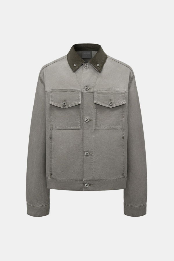 Team Wang Reset Patchwork Washed Jacket - Washed Gravel