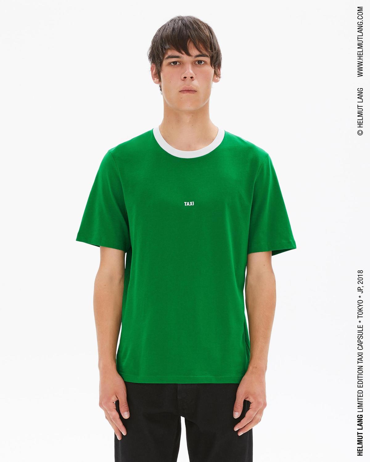 Helmut Lang Taxi T-Shirt (Tokyo) - Green and White | Garmentory