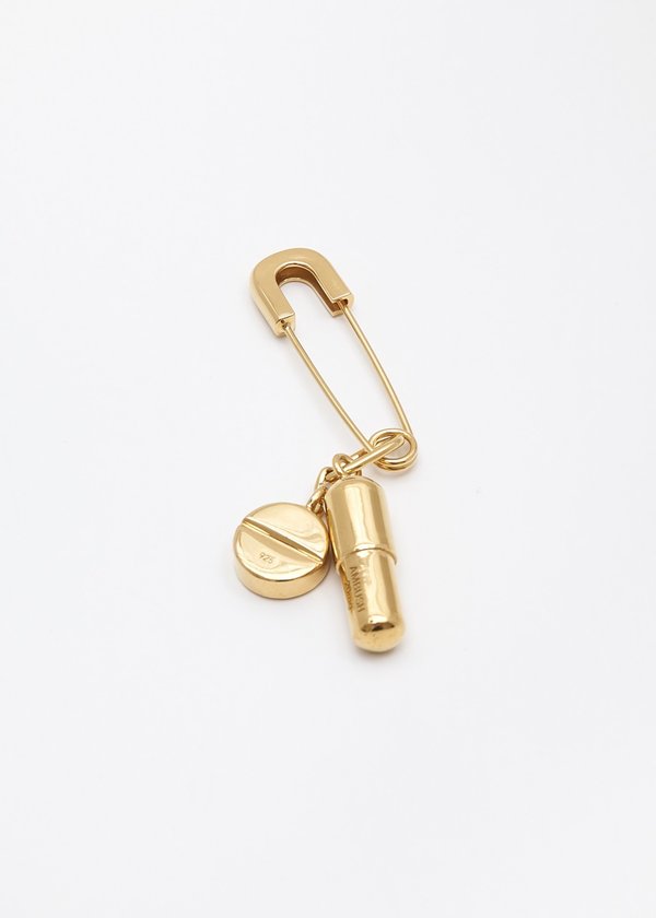 Ambush Pill Charm Earring - Gold | Garmentory