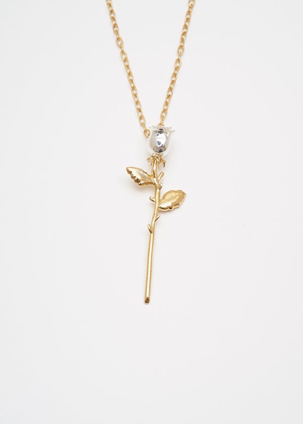 アクセサリー AMBUSH ROSE CHARM NECKLACE AMBUSH/アンブッシュ】ROSE CHARM NECKLACE/ローズチャームネックレス